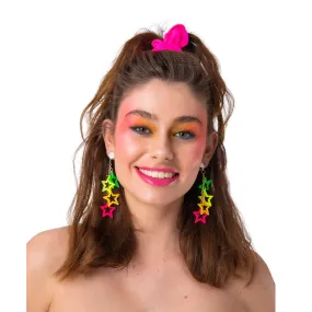 80s Neon Star Earrings