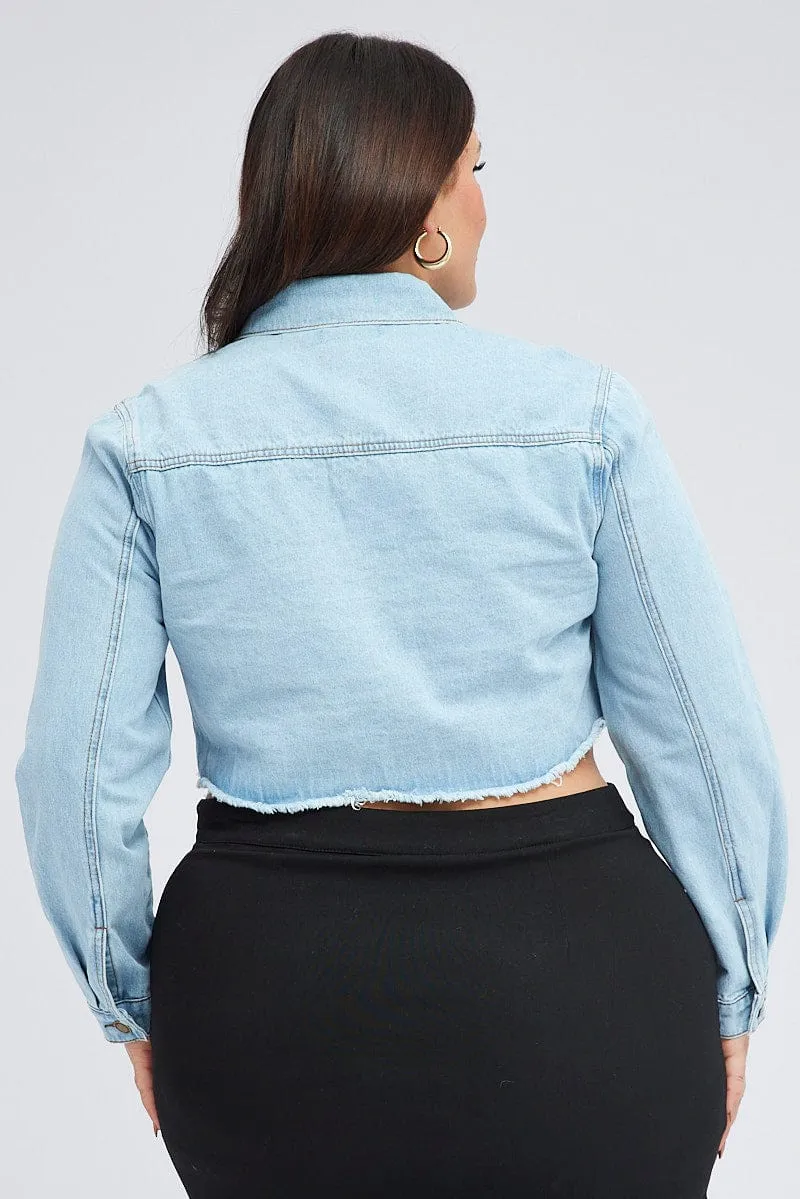 Denim Cropped Denim Jacket