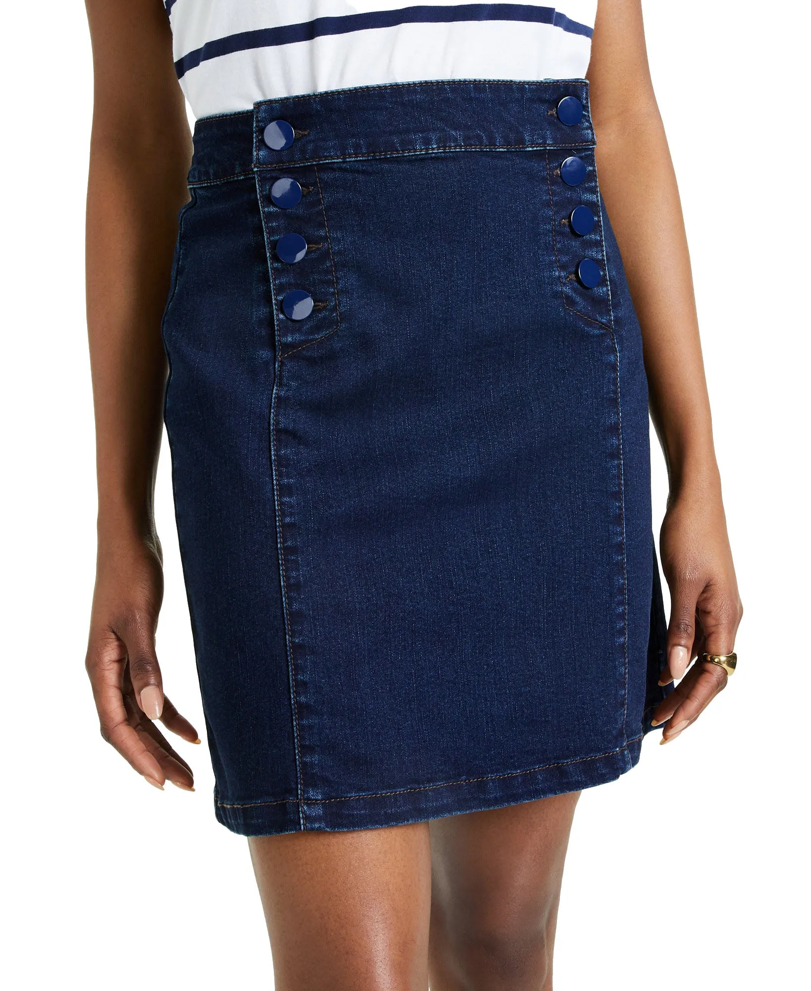 Denim Tummy Control Sailor Skirt