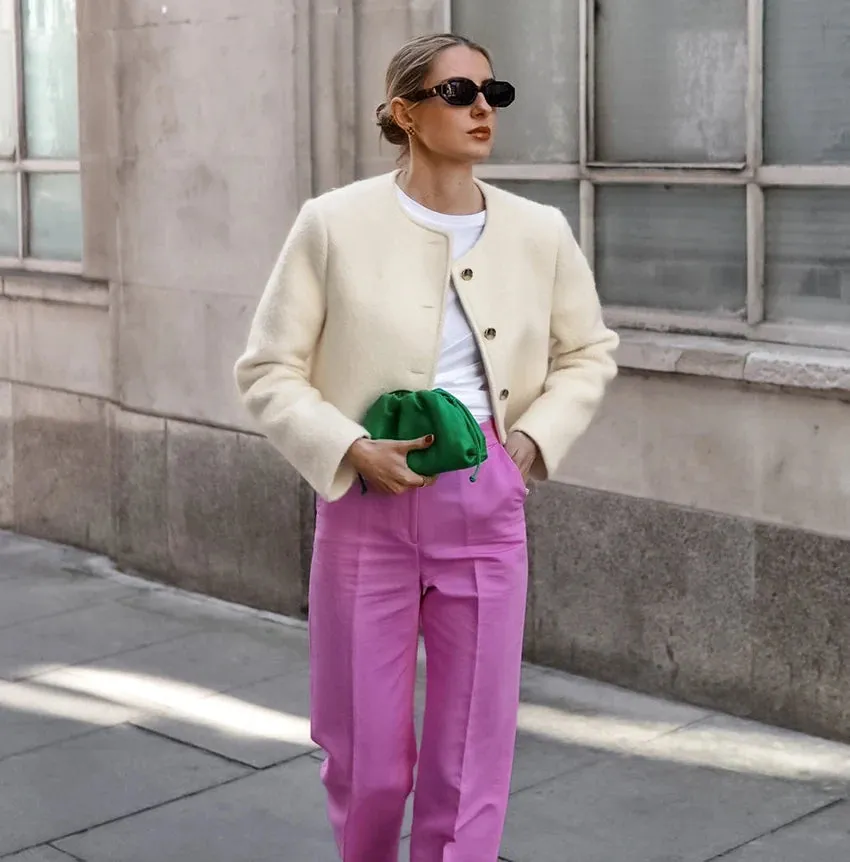 Elegant Structured Cropped Jacket