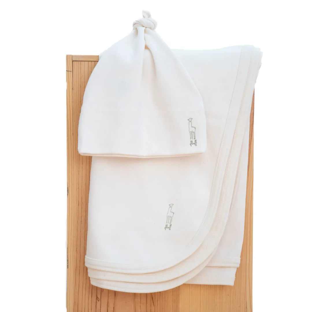 Fluff Alpaca 'Josie' Infant Organic Interlock Blanket