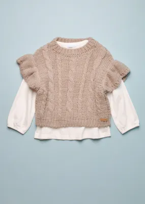 KNIT SWEATER & TEE SET