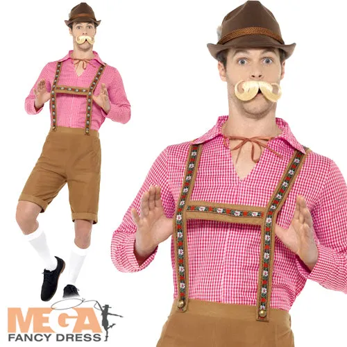 Men's Mr Bavarian German Beer Oktoberfest Lederhosen Fancy Dress Costume