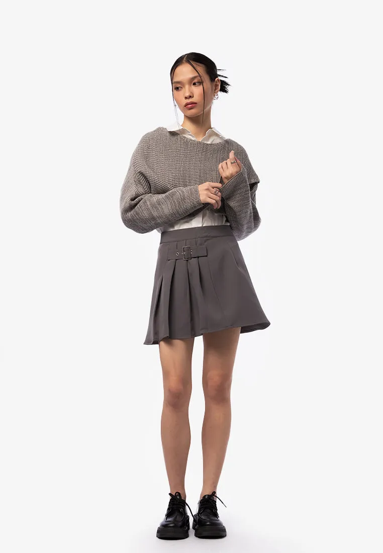 Overlapped Crop Sweater
