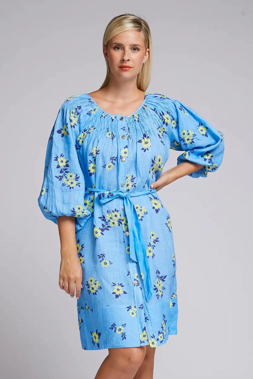 Renata Dress | Neon Ditsy